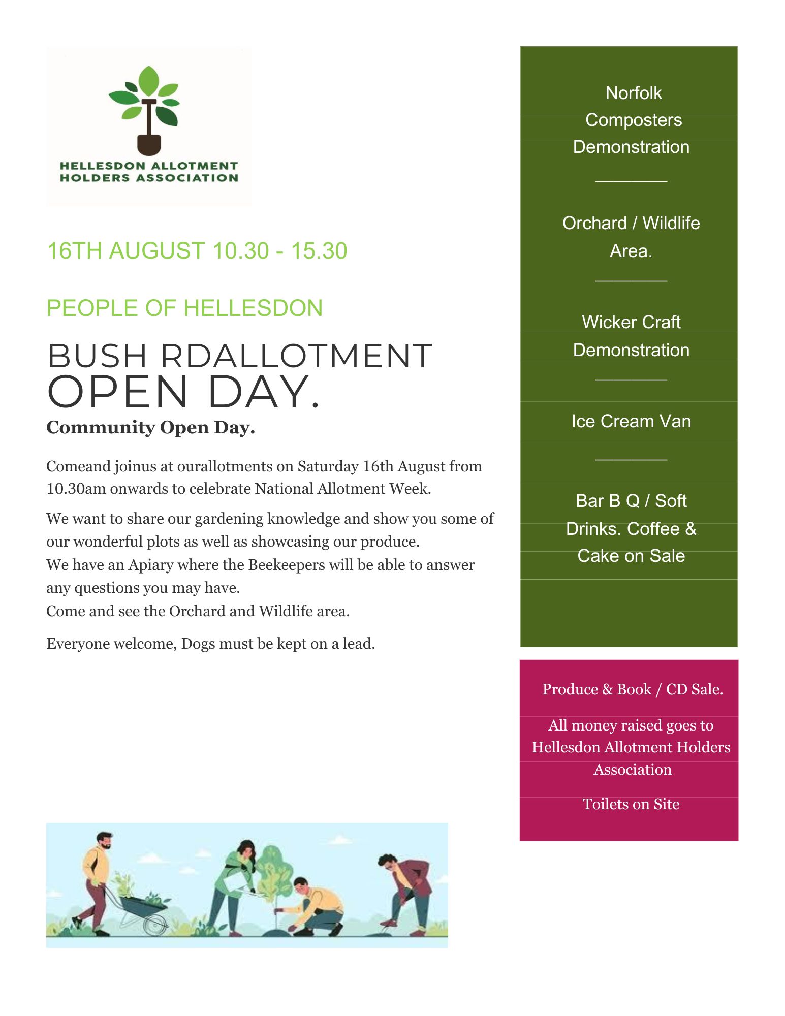 Bush Rdallotment open day